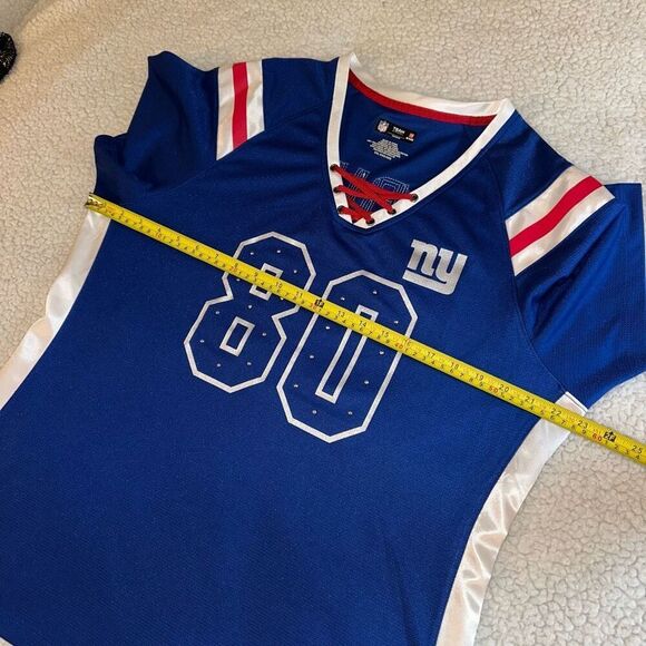 NFL Team Apparel Womens New York Giants #80 Cruz Rhinestone Shirt XXL NWOT - Picture 8 of 10